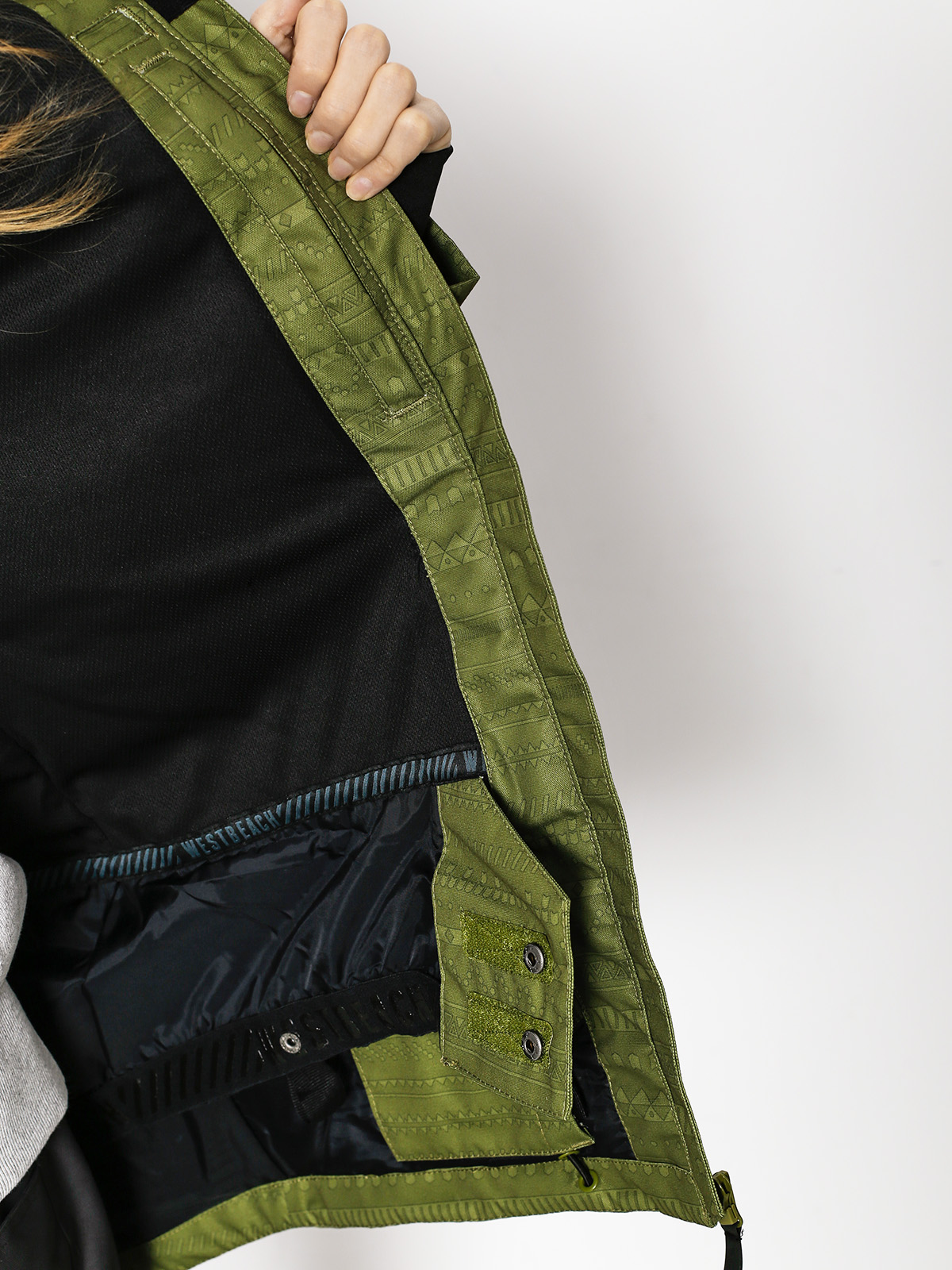 Női Westbeach Crush Jacket Snowboard dzseki (combat green fairisle)