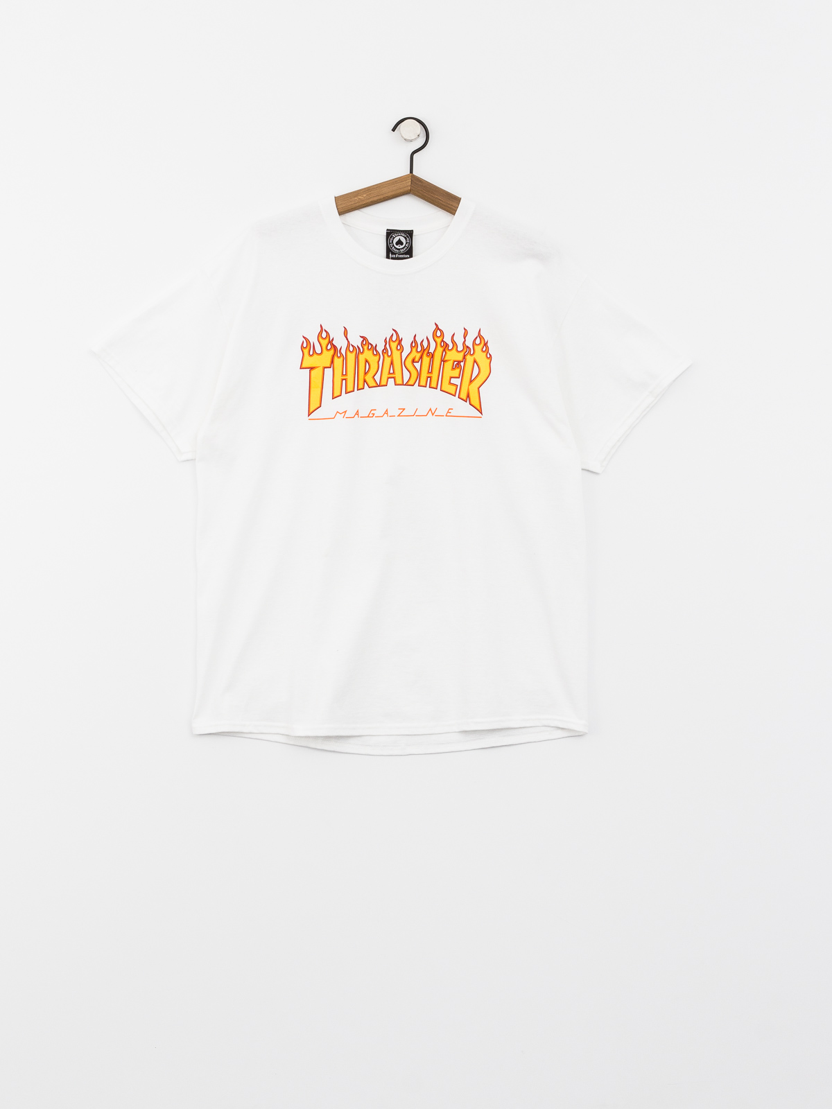 Thrasher Flame Logo Ujjatlan felső (white)