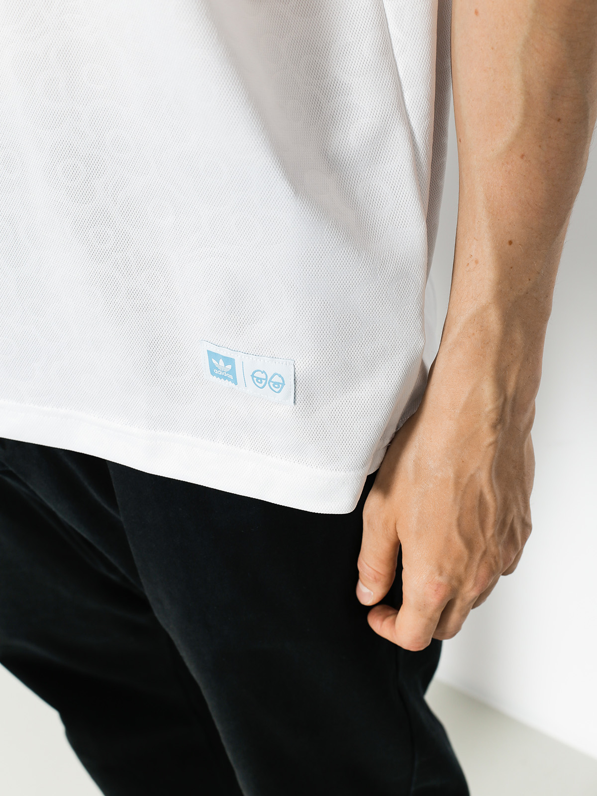 adidas Krooked Jrsy Ujjatlan felső (white/clear blue)