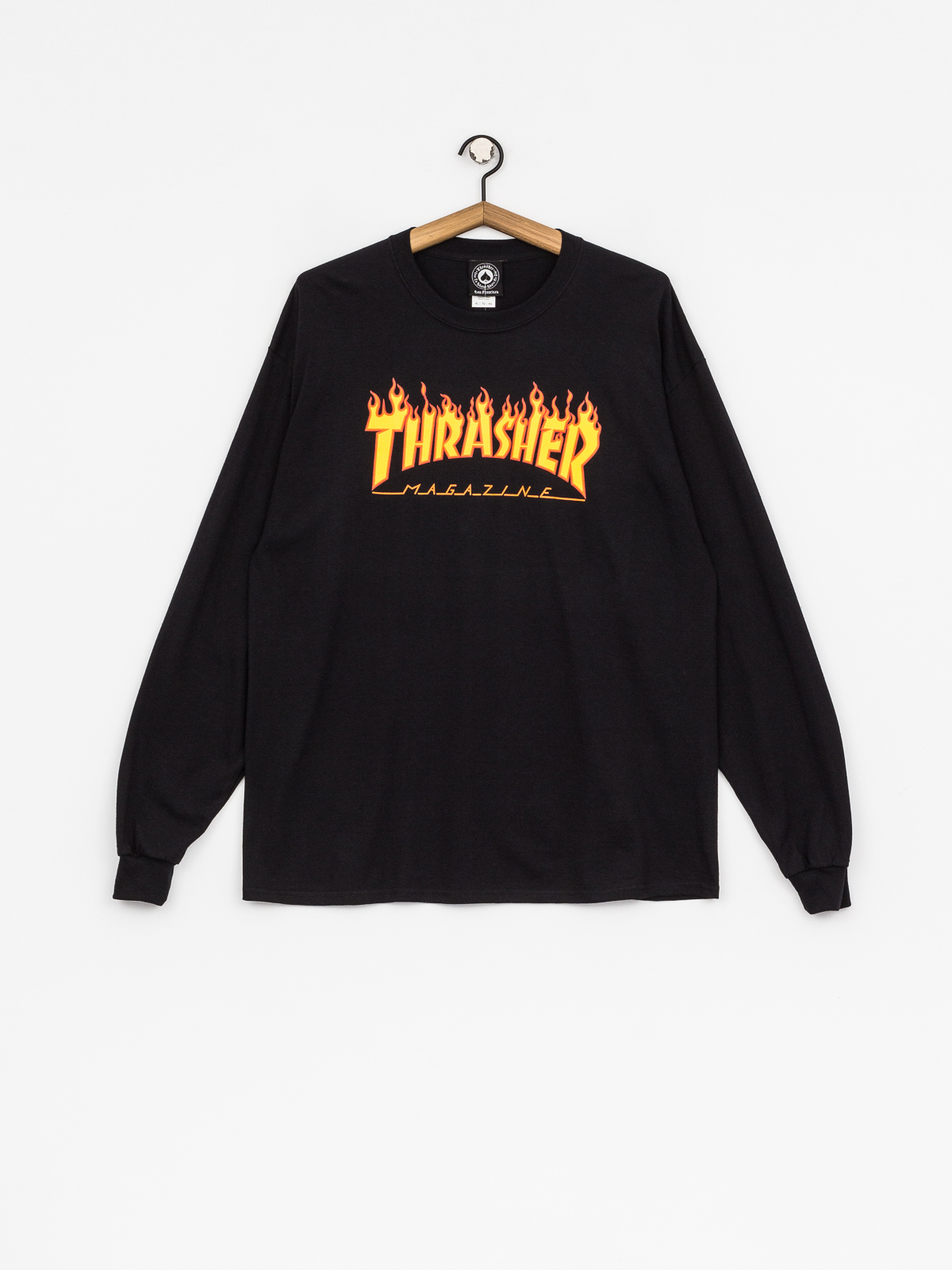 Thrasher Flame Logo Hosszú ujjú felső (black)