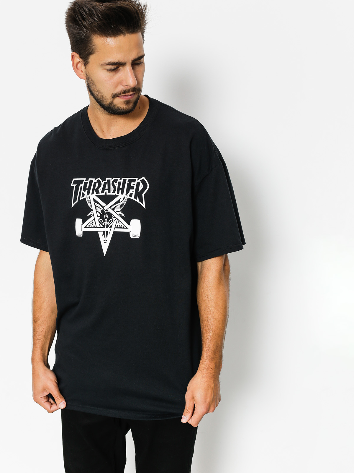 Thrasher Skate Goat Ujjatlan felső (black)