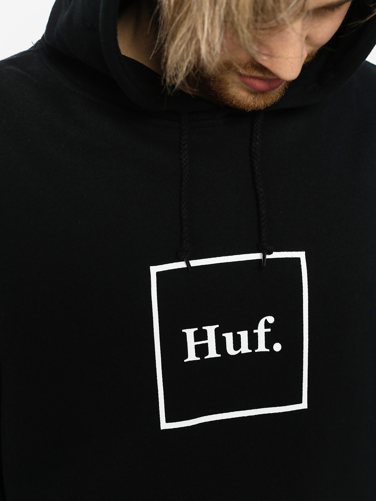 HUF Box Logo HD Kapucnis pulóver (black)