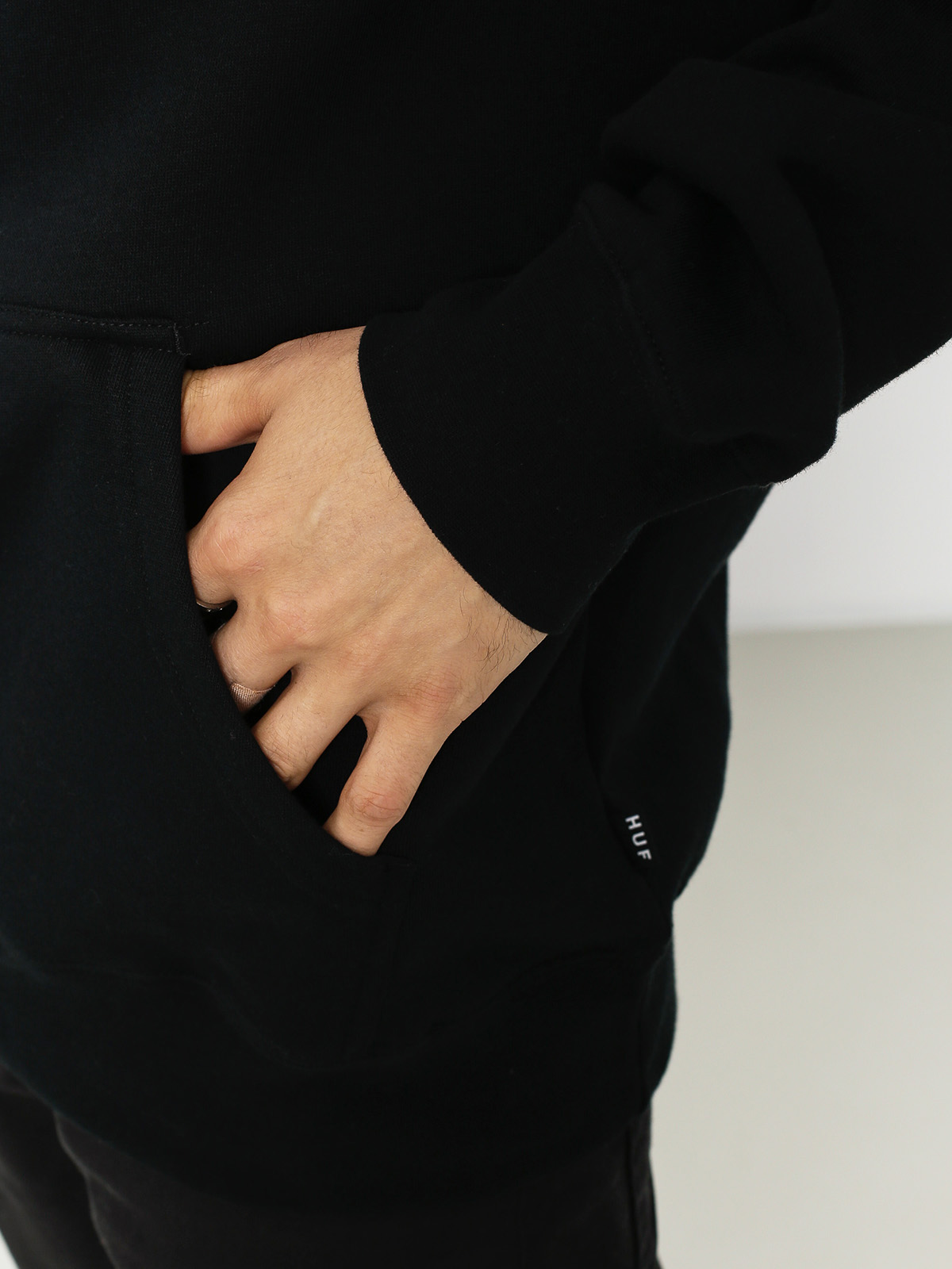 HUF Box Logo HD Kapucnis pulóver (black)