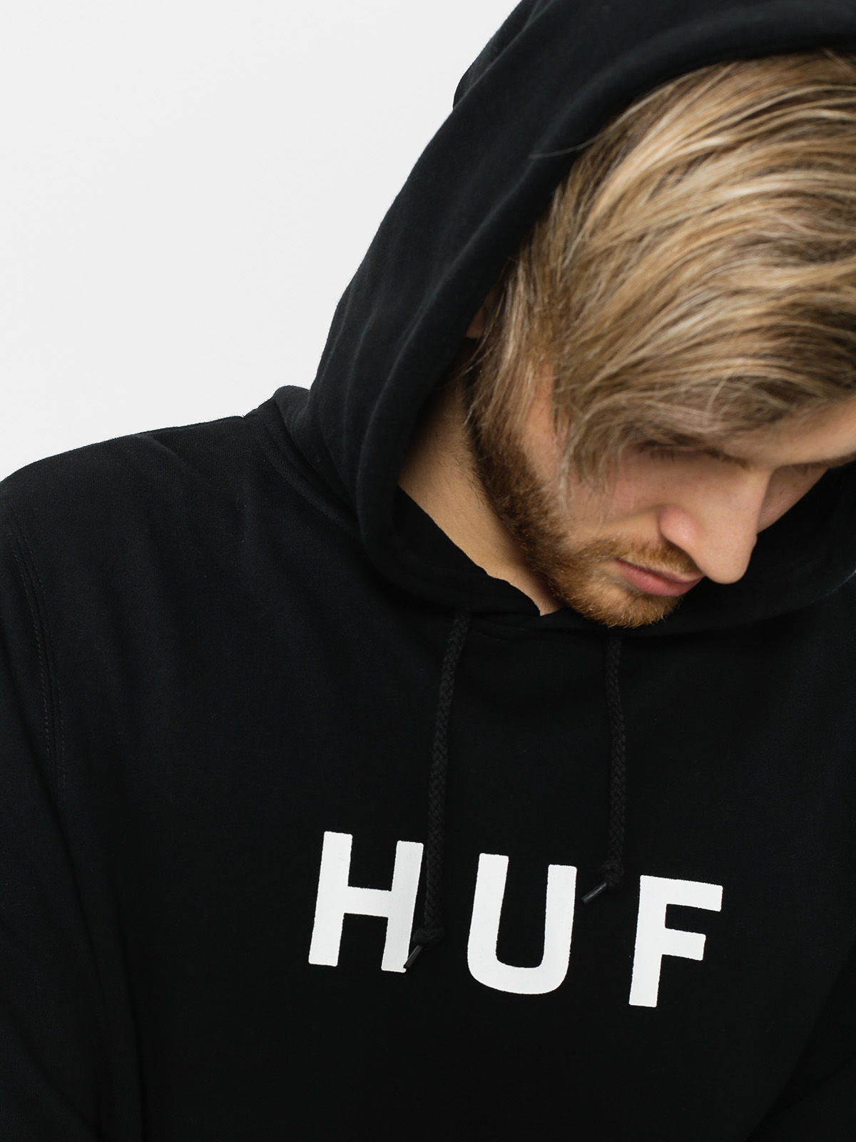 HUF Essentials Og Logo HD Kapucnis pulóver (black)