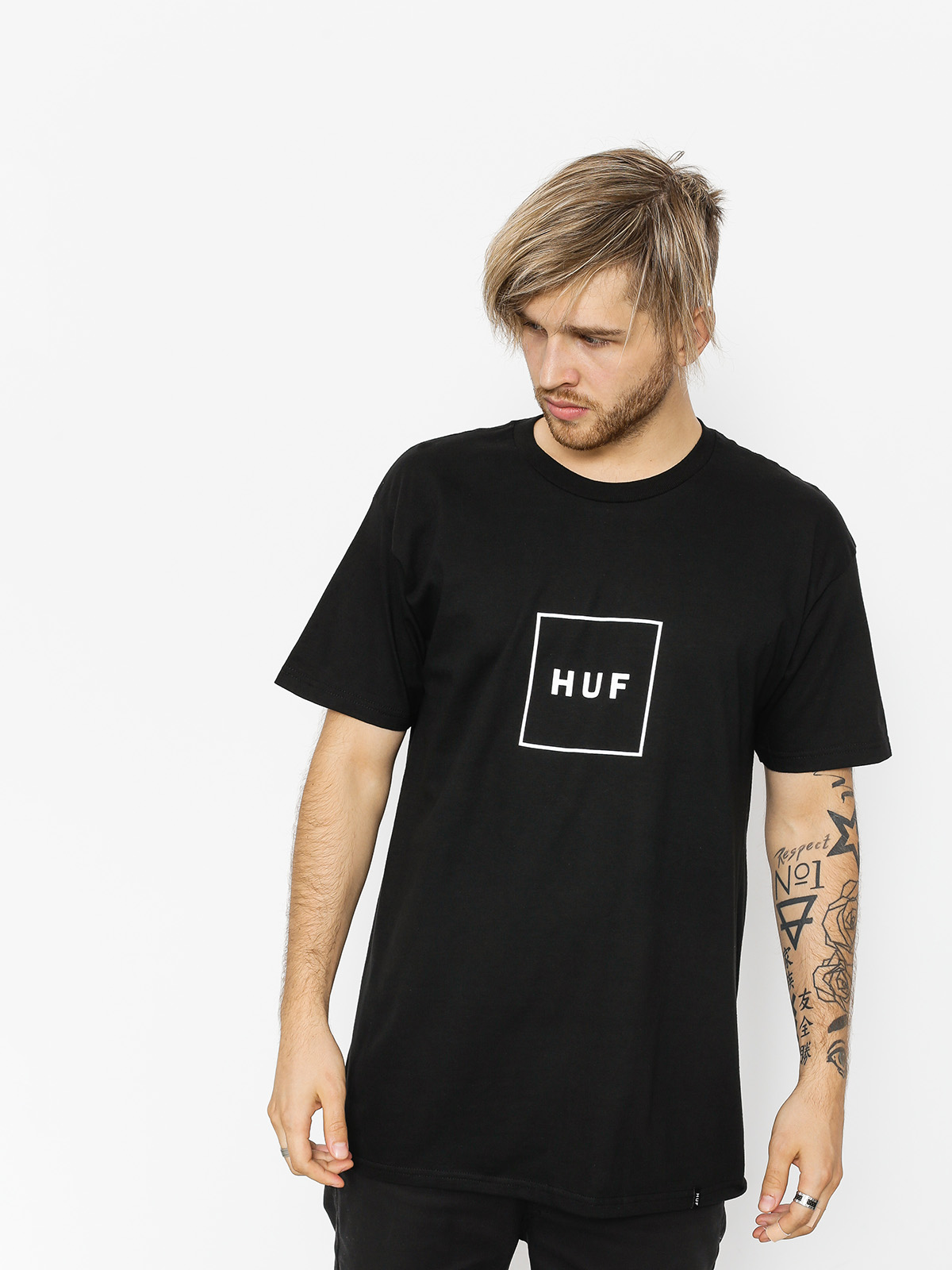 HUF Essentials Box Logo Ujjatlan felső (black)