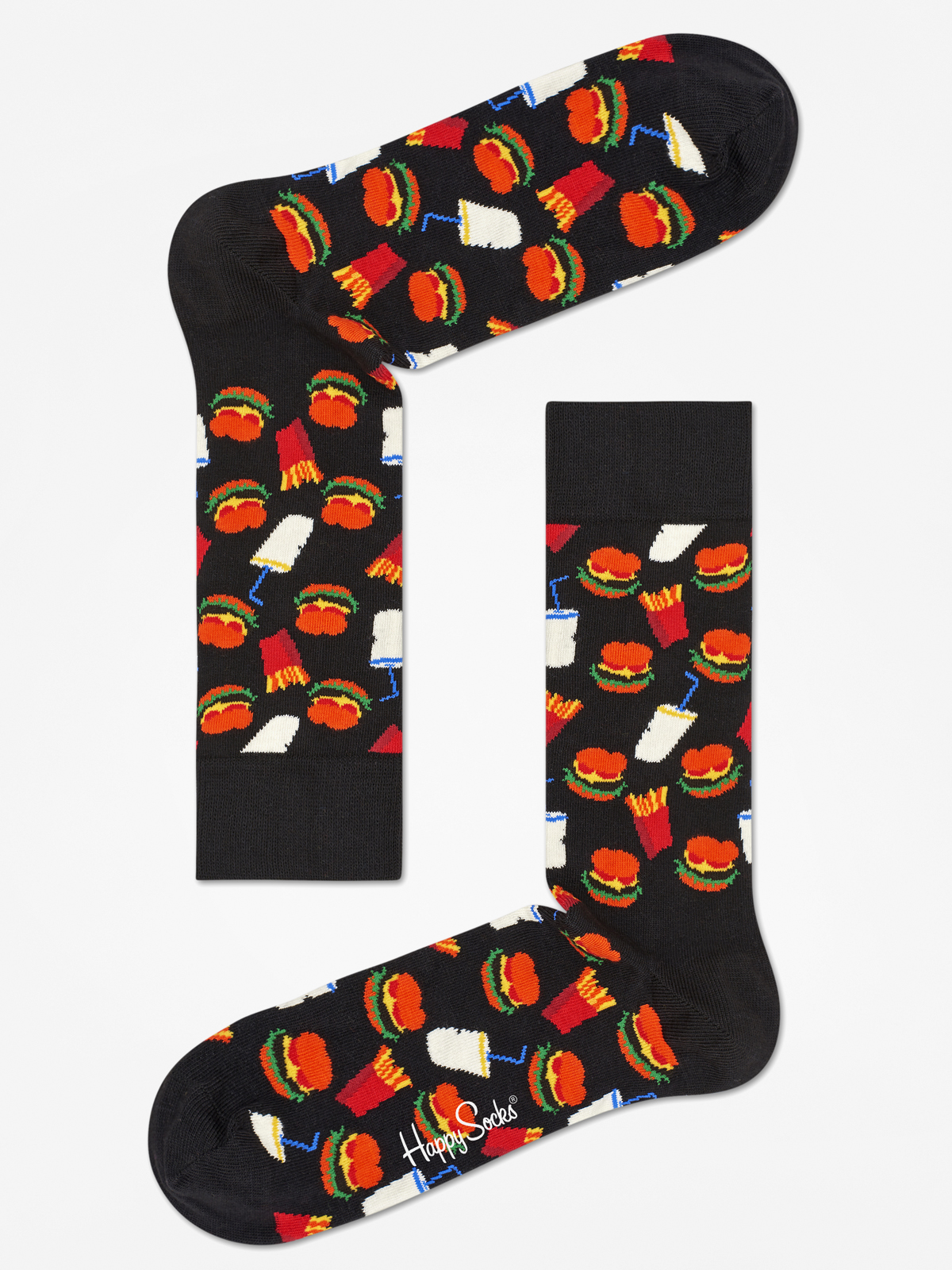 Happy Socks Hamburgers Zokni (black/white)