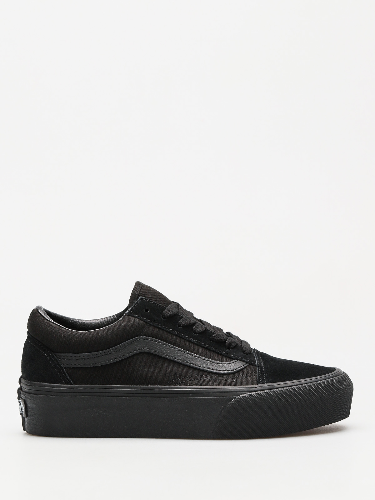 leather old skool platform