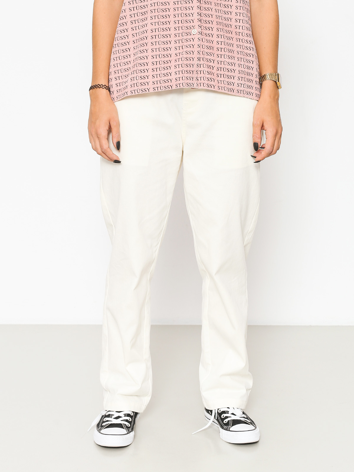 Kisnadrág Stussy Twill Standard Wmn (off white)