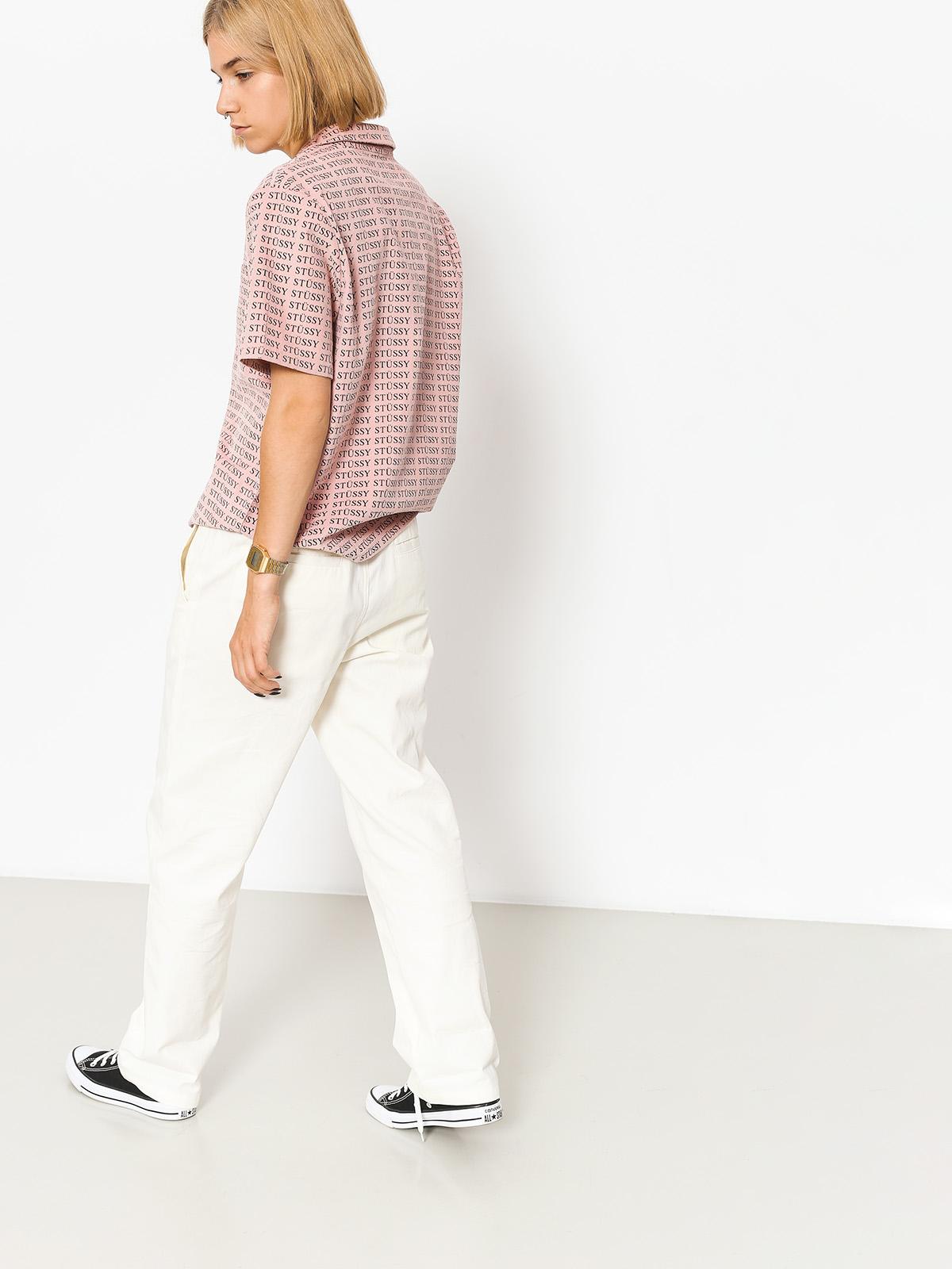 Kisnadrág Stussy Twill Standard Wmn (off white)