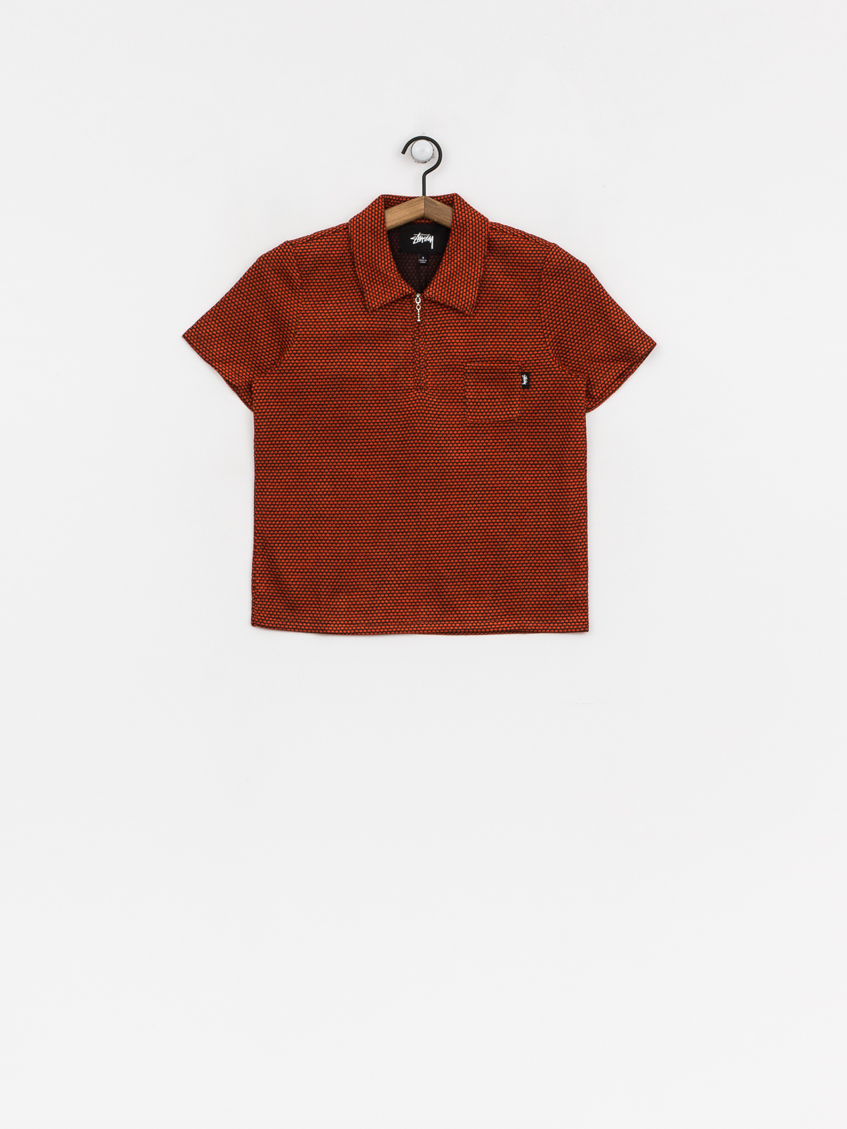 Stussy Faye S Sl Zip Collar Wmn Pólóing (orange)