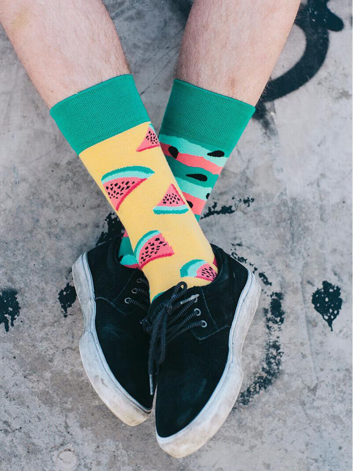 Many Mornings Watermelon Splash Zokni (yellow/green)