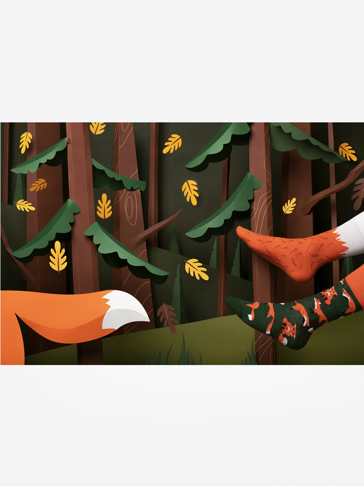 Many Mornings The Red Fox Zokni (green/orange)